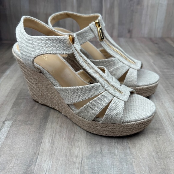 MICHAEL Michael Kors Women's 8.5 Berkley Mid Wedge Sandals‎ 4" - Picture 1 of 7